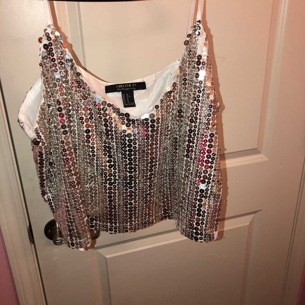Sequin Crop Top
